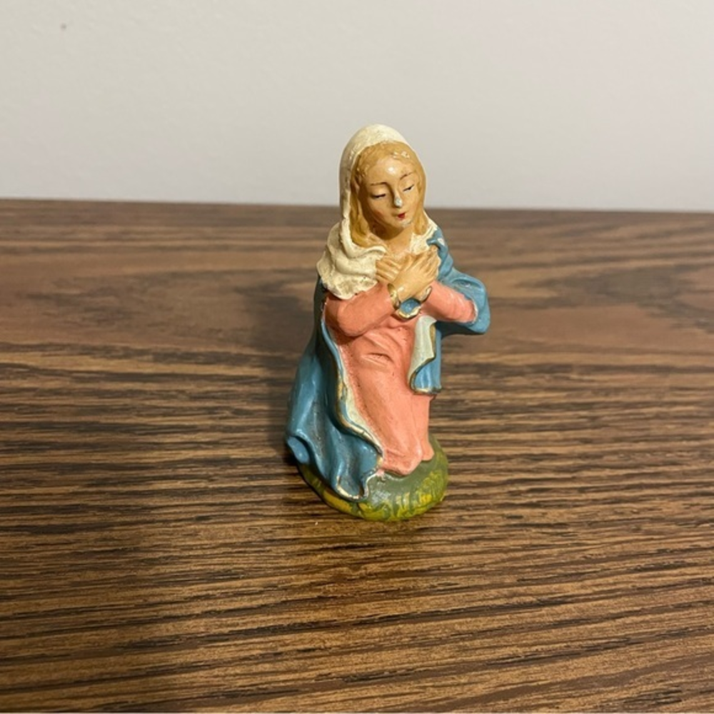 Vintage Italy 3.5"‎  Madonna/Mary Nativity Figure  REPLACEMENT Christmas